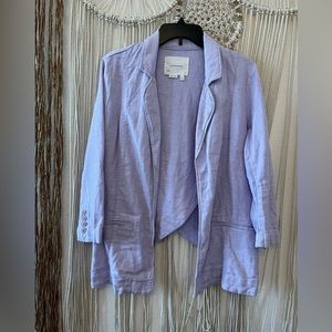 Anthropologie linen Tulip blazer - lilac